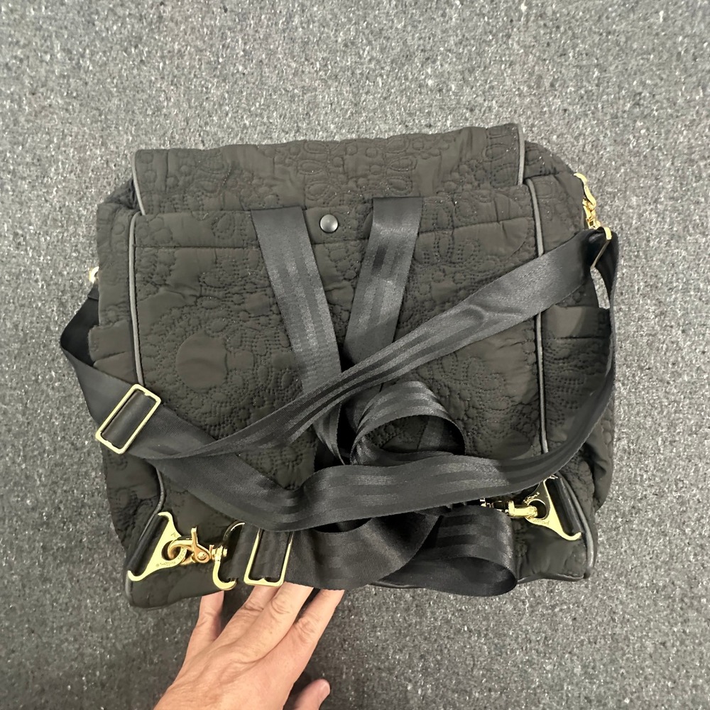Petunia Pickle Bottom Boxy Bottom Backpack diaper bag black Gold OS Velvety - Picture 3 of 12